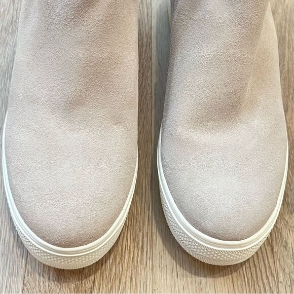 Dolce Vita Waite Suede Platform Wedge Sneaker Booties in Taupe NWT! Size 9 1/2 - Picture 7 of 11
